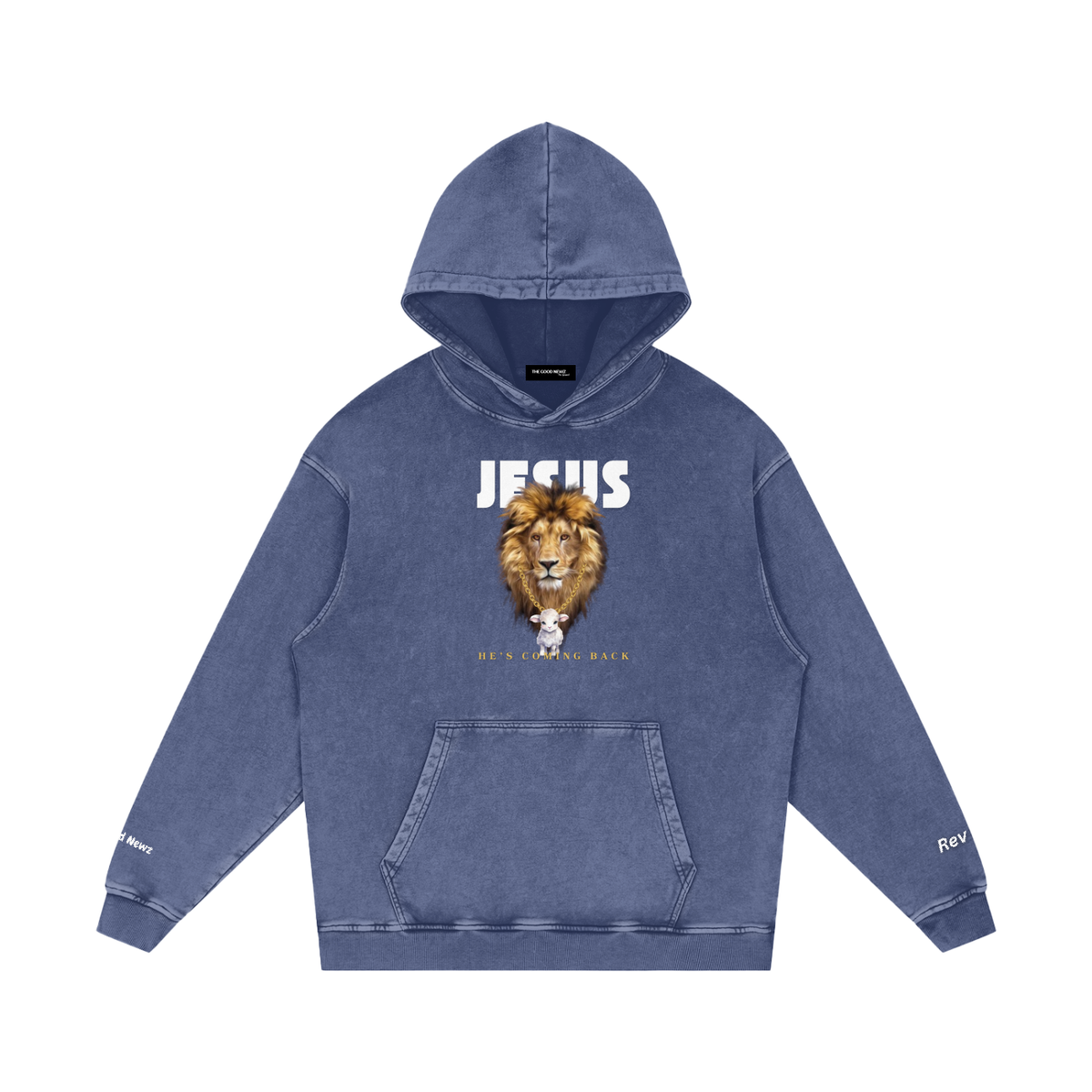 Snow Washed Loose Cotton Hoodie