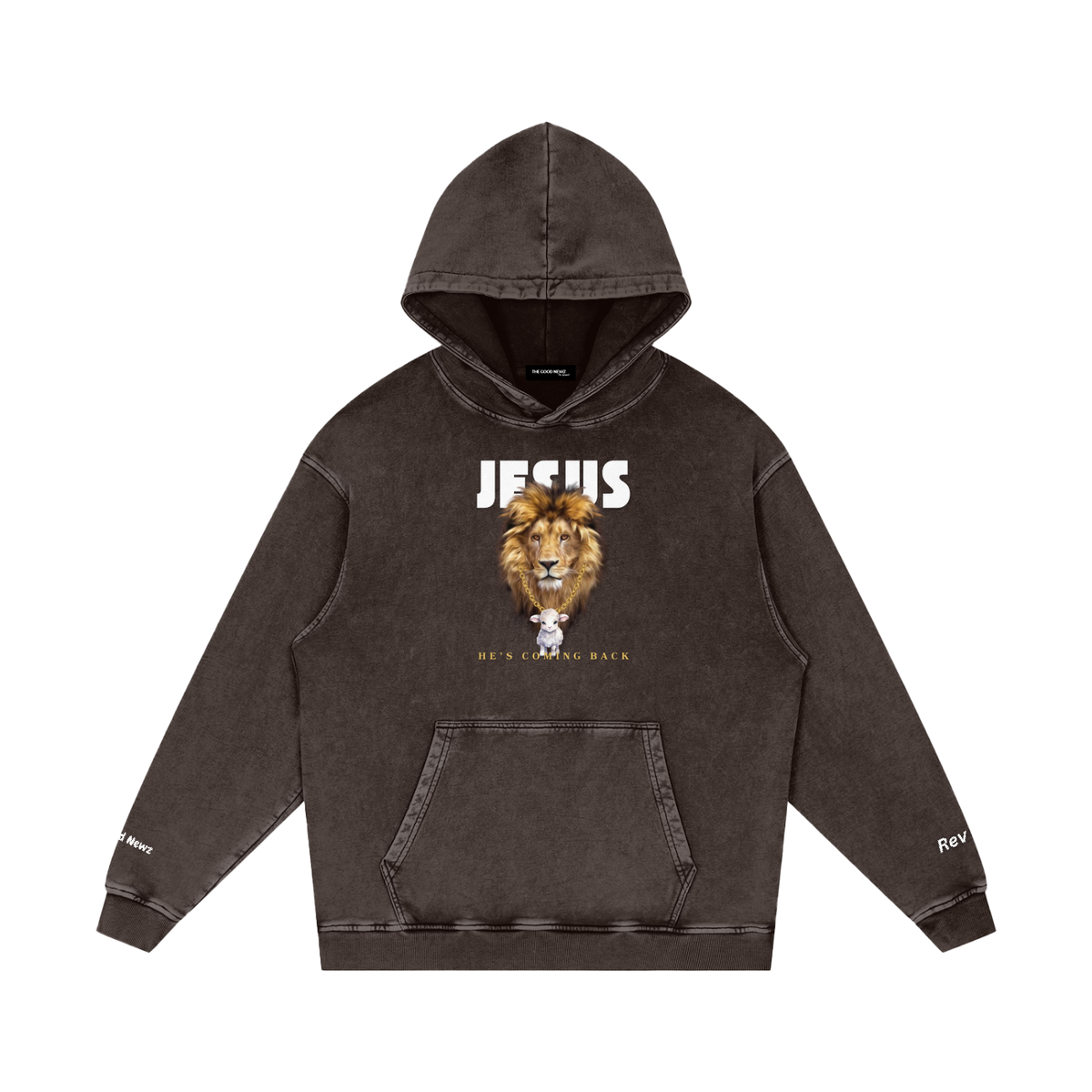 Snow Washed Loose Cotton Hoodie